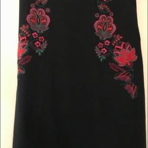 Wool Embroidered Skirt